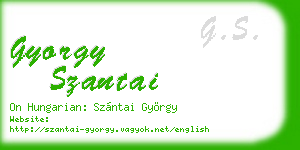 gyorgy szantai business card