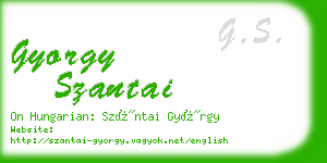 gyorgy szantai business card